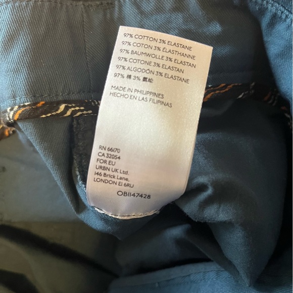 Anthropologie Super High Rise Blue Paper Bag Waist Tie Pants Size 6 - Picture 13 of 13